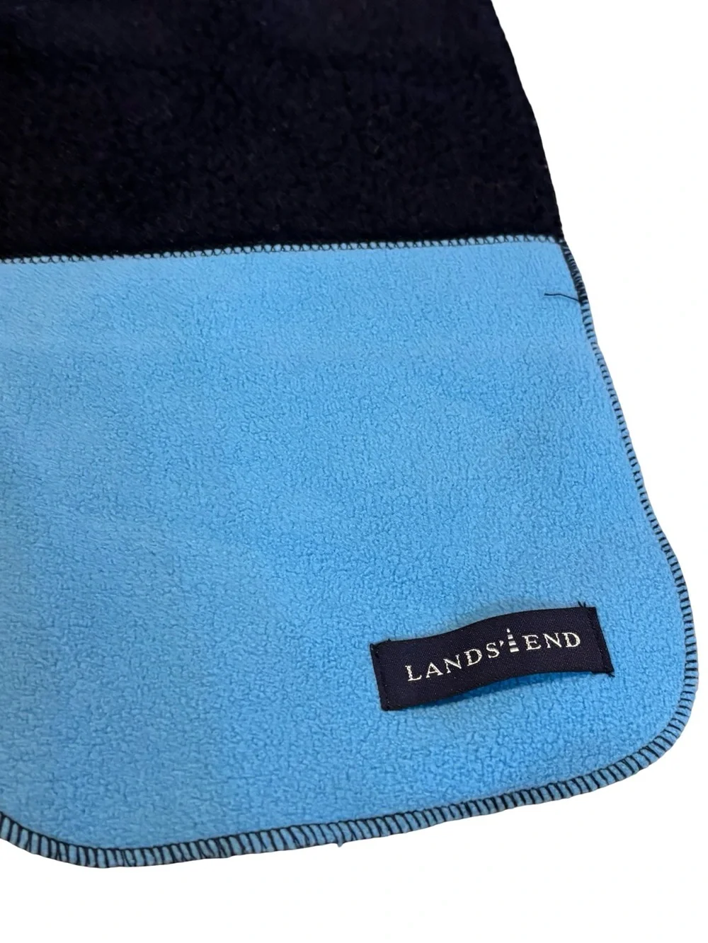 Land’s End Color Block Fleece Scarf 🧣 Scarf with blue and green fleece shearling